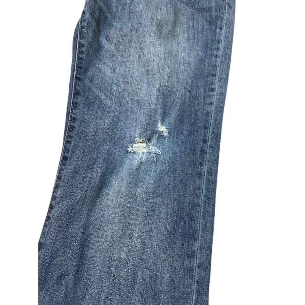 Lucky Brand Men Jeans‎ Straight Leg Blue Distressed Wash Size 30x32